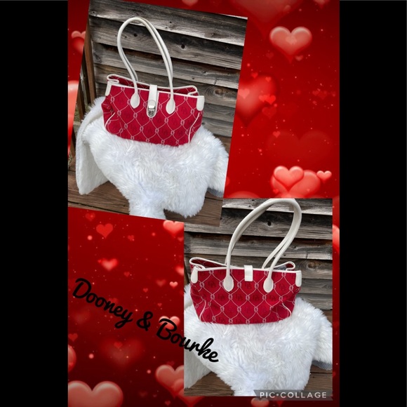 Dooney & Bourke Handbags - Dooney & Bourke Red & White Nautical bag